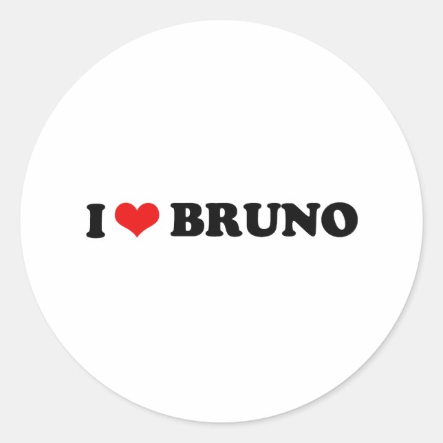 ADESIVO REDONDO EU AMO BRUNO (Frente)