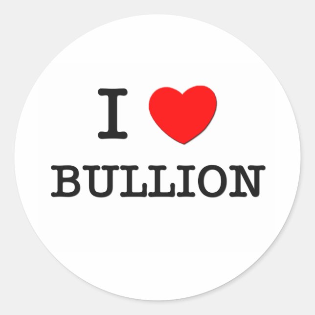 Adesivo Redondo Eu Amo Bullion (Frente)