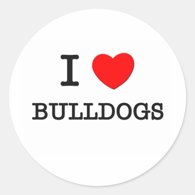 Adesivo Redondo Eu Amo Bulls (Frente)