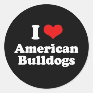 Adesivo Redondo Eu Amo Bulls Americanos