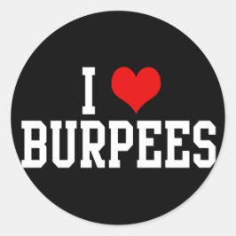Adesivo Redondo Eu Amo Burpees, Malhação