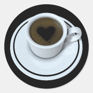Adesivo Redondo EU AMO café