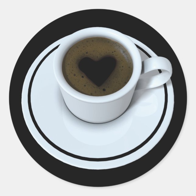 Adesivo Redondo EU AMO café (Frente)