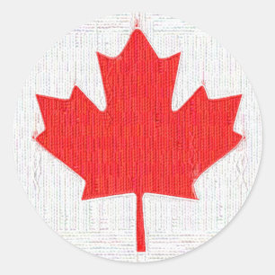 Adesivo Redondo Eu amo Canadá! Design canadense do olhar do ponto