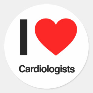 Adesivo Redondo eu amo cardiologistas