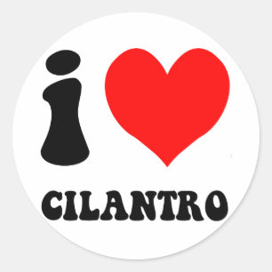 Adesivo Redondo eu amo cilantro