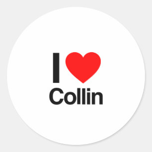 Adesivo Redondo eu amo collin