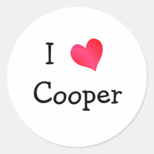 Adesivo Redondo Eu Amo Cooper