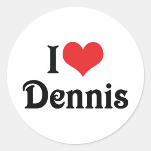 Adesivo Redondo Eu Amo Dennis