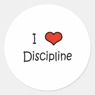 Adesivo Redondo Eu Amo Disciplina