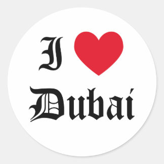 Adesivo Redondo Eu Amo Dubai