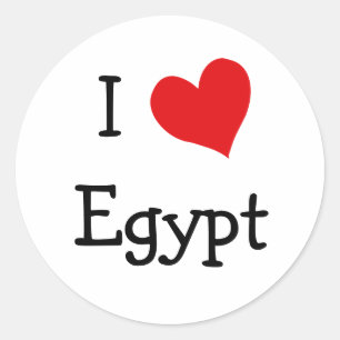 Adesivo Redondo Eu amo Egipto