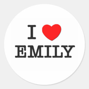 Adesivo Redondo Eu amo Emily