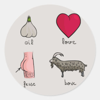 Adesivo Redondo Eu amo FB