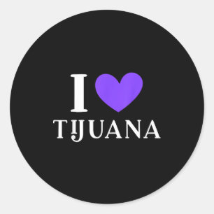 Adesivo Redondo Eu amo férias em tijuana méxico