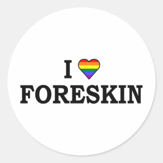 Adesivo Redondo Eu Amo Foreskin
