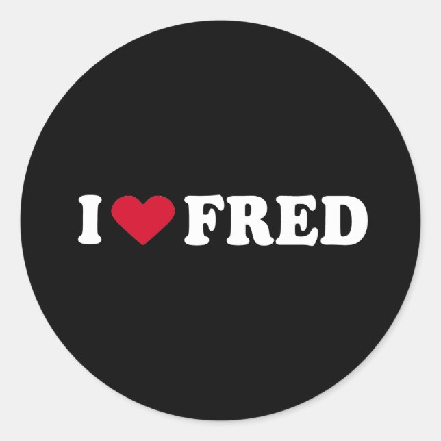 ADESIVO REDONDO EU AMO FRED (Frente)