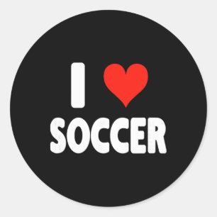 Adesivo Redondo Eu Amo Futebol Coração Futebol Campo de Futebol Go