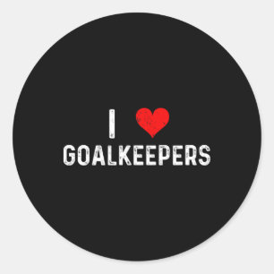 Adesivo Redondo Eu Amo Goleiros - Coração Goleiro Futebol Rugby Fi