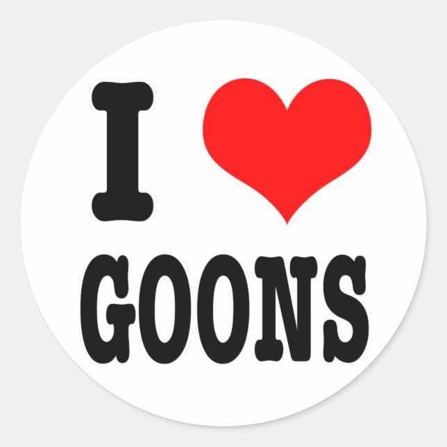 ADESIVO REDONDO EU AMO GOONS (Frente)
