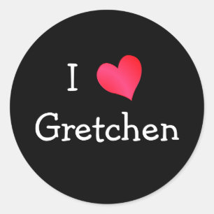 Adesivo Redondo Eu Amo Gretchen