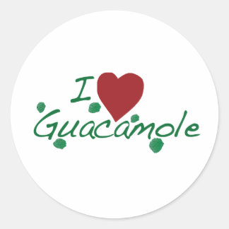 Adesivo Redondo eu amo guacamole