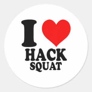 Adesivo Redondo Eu Amo Hack Squat