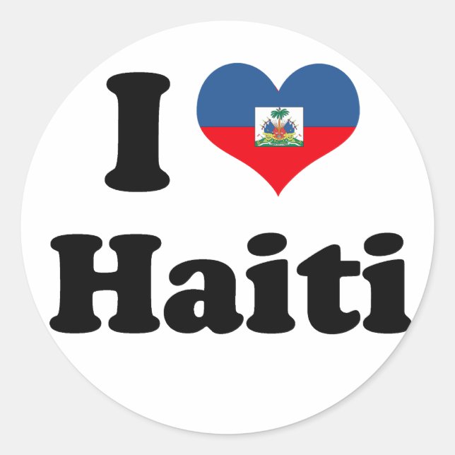 ADESIVO REDONDO EU AMO HAITI 2 (Frente)