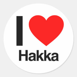 Adesivo Redondo eu amo hakka