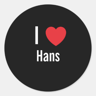 Adesivo Redondo Eu amo Hans