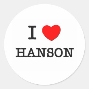 Adesivo Redondo Eu Amo Hanson