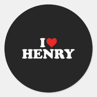 Adesivo Redondo Eu Amo Henry He