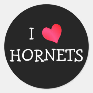 Adesivo Redondo Eu Amo Hornets