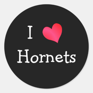 Adesivo Redondo Eu Amo Hornets