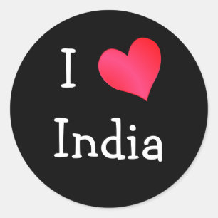 Adesivo Redondo Eu amo India