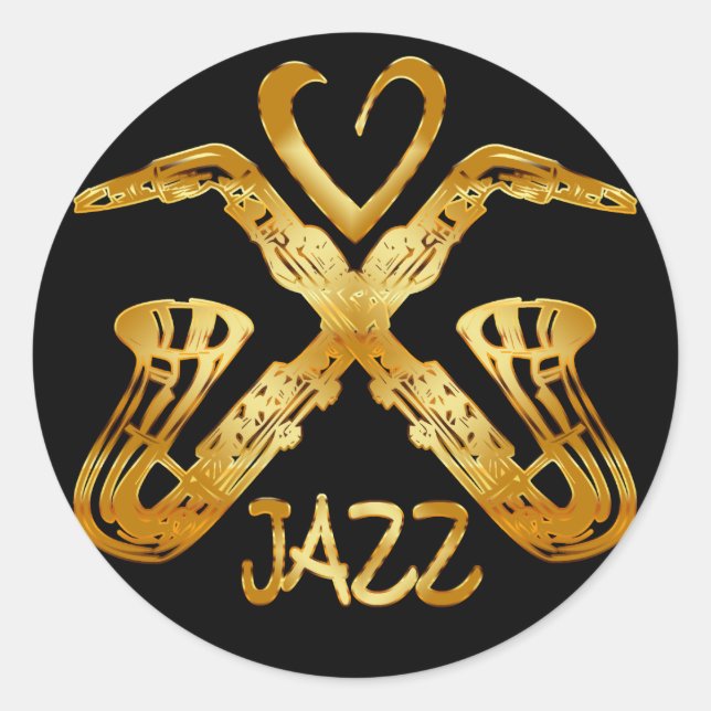 ADESIVO REDONDO EU AMO JAZZ (Frente)