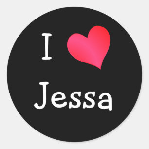 Adesivo Redondo Eu amo Jessa