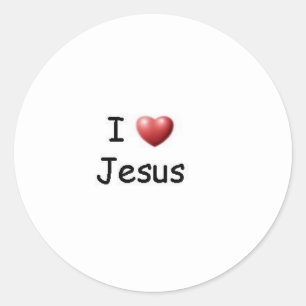 Adesivo Redondo Eu amo Jesus