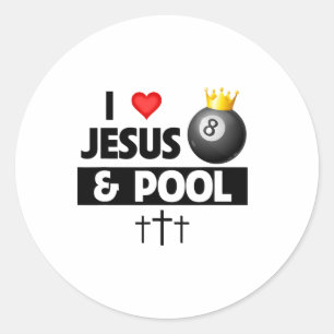Adesivo Redondo Eu Amo Jesus E Piscina Pau 8 Ll Bolsas