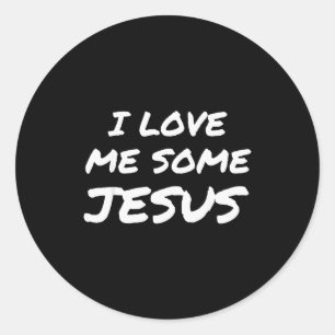 Adesivo Redondo Eu Amo Jesus Muito Fé Cristã Legal Páscoa