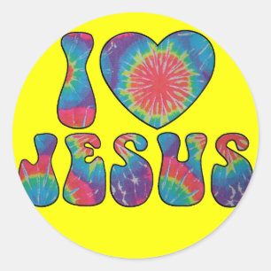 ADESIVO REDONDO EU AMO JESUS STICKERS