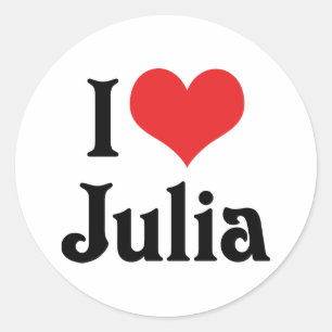 Adesivo Redondo Eu Amo Julia