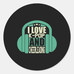 Adesivo Redondo Eu Amo K-pop E Torcida