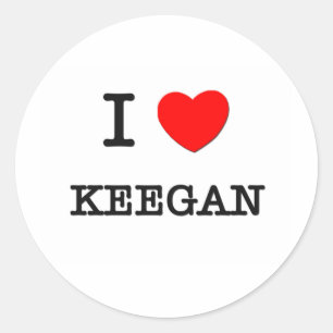 Adesivo Redondo Eu amo Keegan