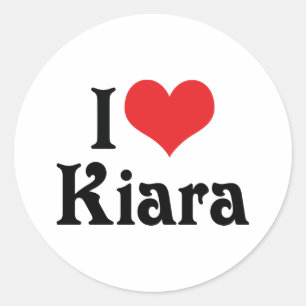 Adesivo Redondo Eu Amo Kiara