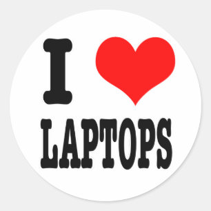 Adesivo Redondo EU AMO laptops
