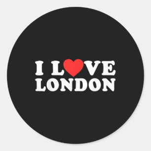 Adesivo Redondo Eu amo Londres