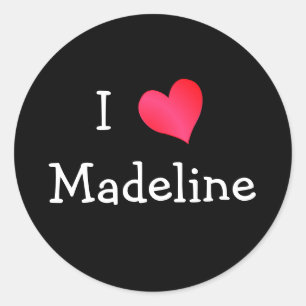 Adesivo Redondo Eu Amo Madeline