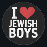 Adesivo Redondo Eu Amo Meninos Judeus Eu Corto Meninos Judeus Hanu<br><div class="desc">Eu Amo Meninos Judeus Eu Corto Meninos Judeus Hanukkah</div>