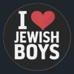 Adesivo Redondo Eu Amo Meninos Judeus Eu Corto Meninos Judeus Hanu<br><div class="desc">Eu Amo Meninos Judeus Eu Corto Meninos Judeus Hanukkah</div>